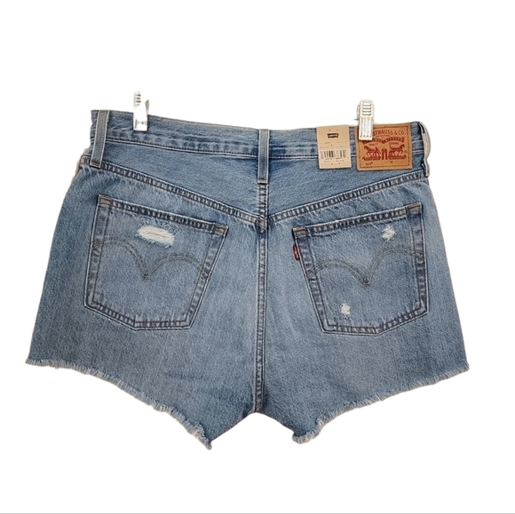 LEVI'S 501 Cutoff Blue Jean Shorts - Picture 2 of 4